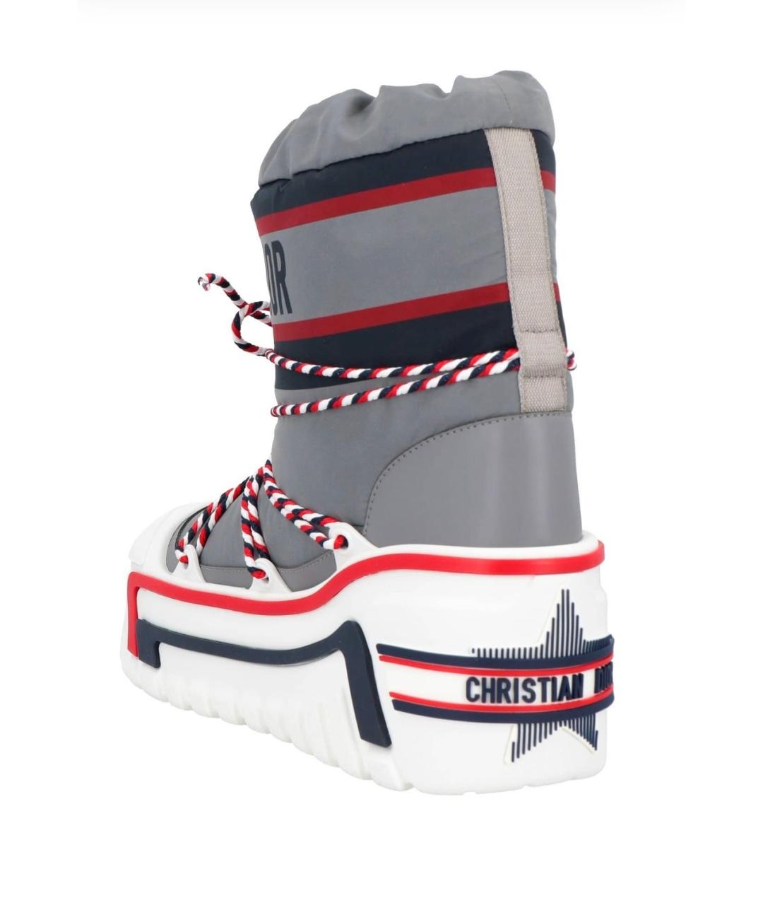 CHRISTIAN DIOR Серые текстильные полусапоги, фото 4
