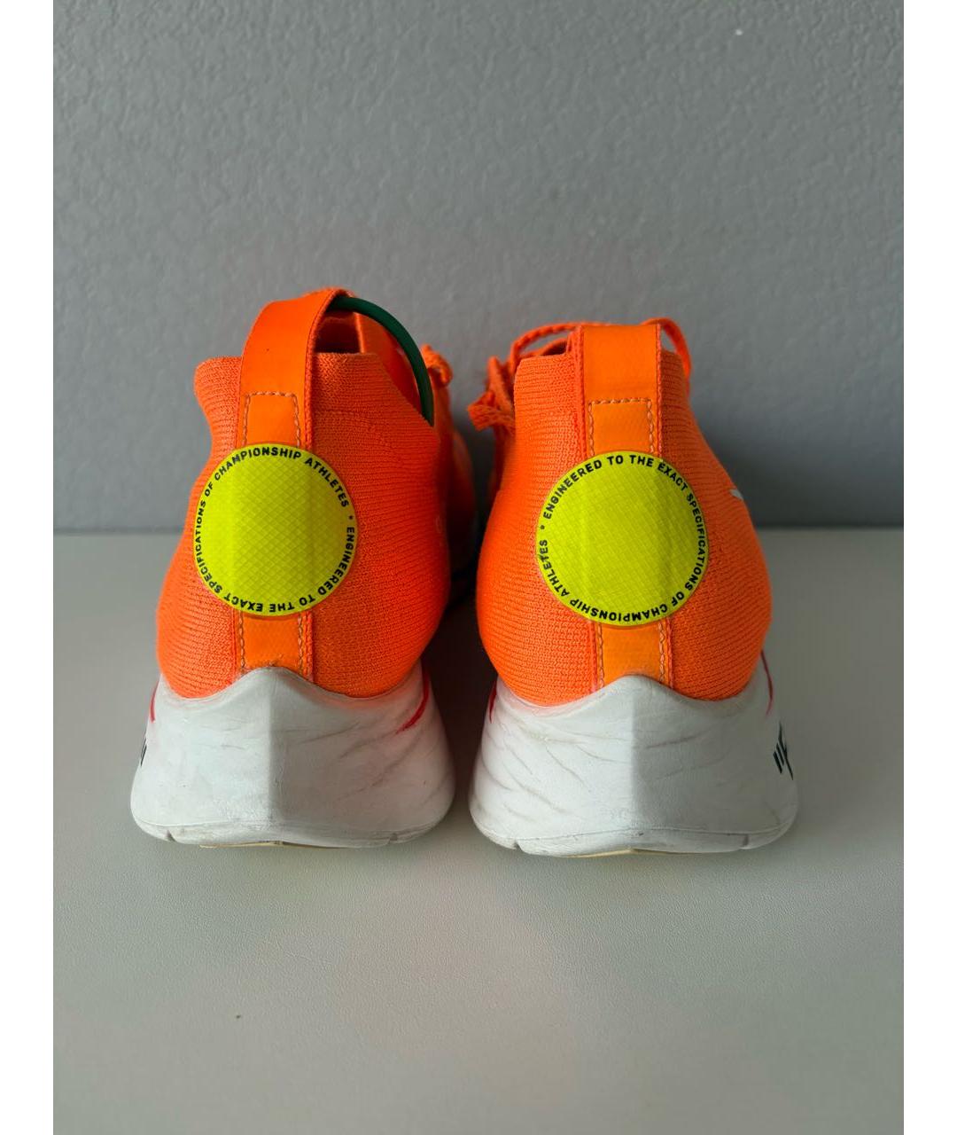 NIKE X OFF-WHITE Оранжевые текстильные низкие кроссовки / кеды, фото 5
