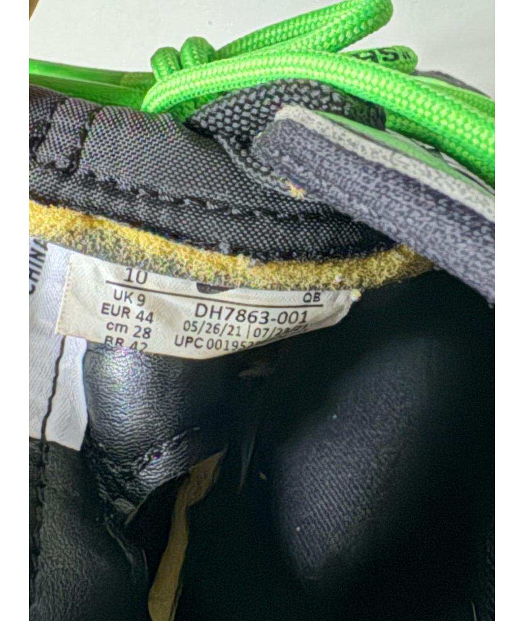 NIKE X OFF-WHITE Черные кожаные низкие кроссовки / кеды, фото 8