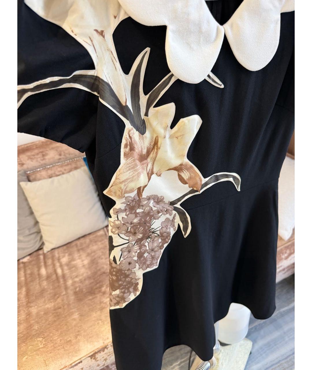VALENTINO Черное шерстяное повседневное платье, фото 3