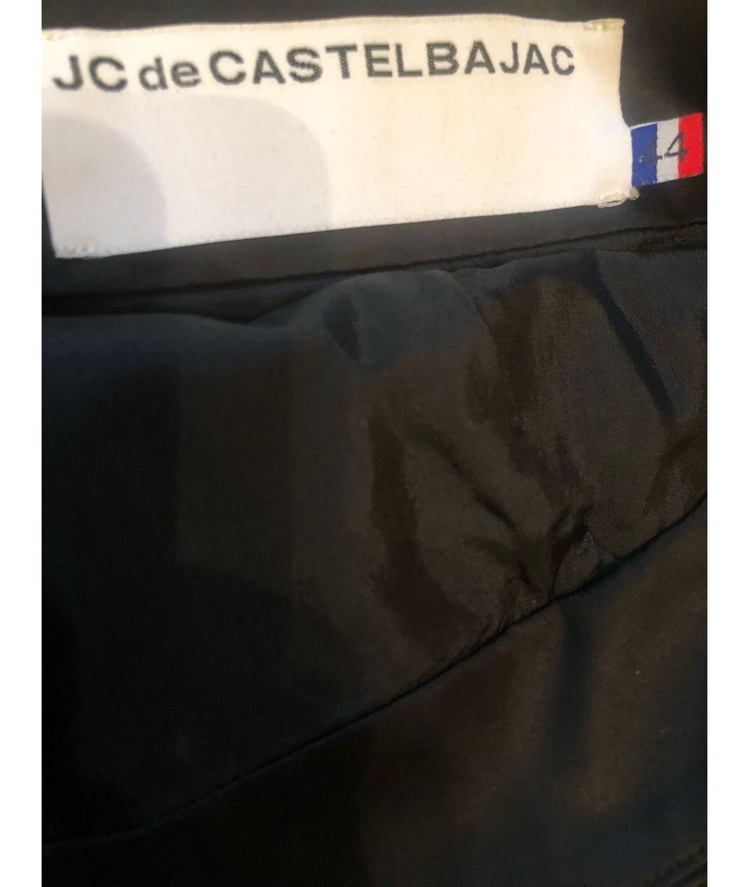 JC DE CASTELBAJAC Черное хлопко-эластановое повседневное платье, фото 3