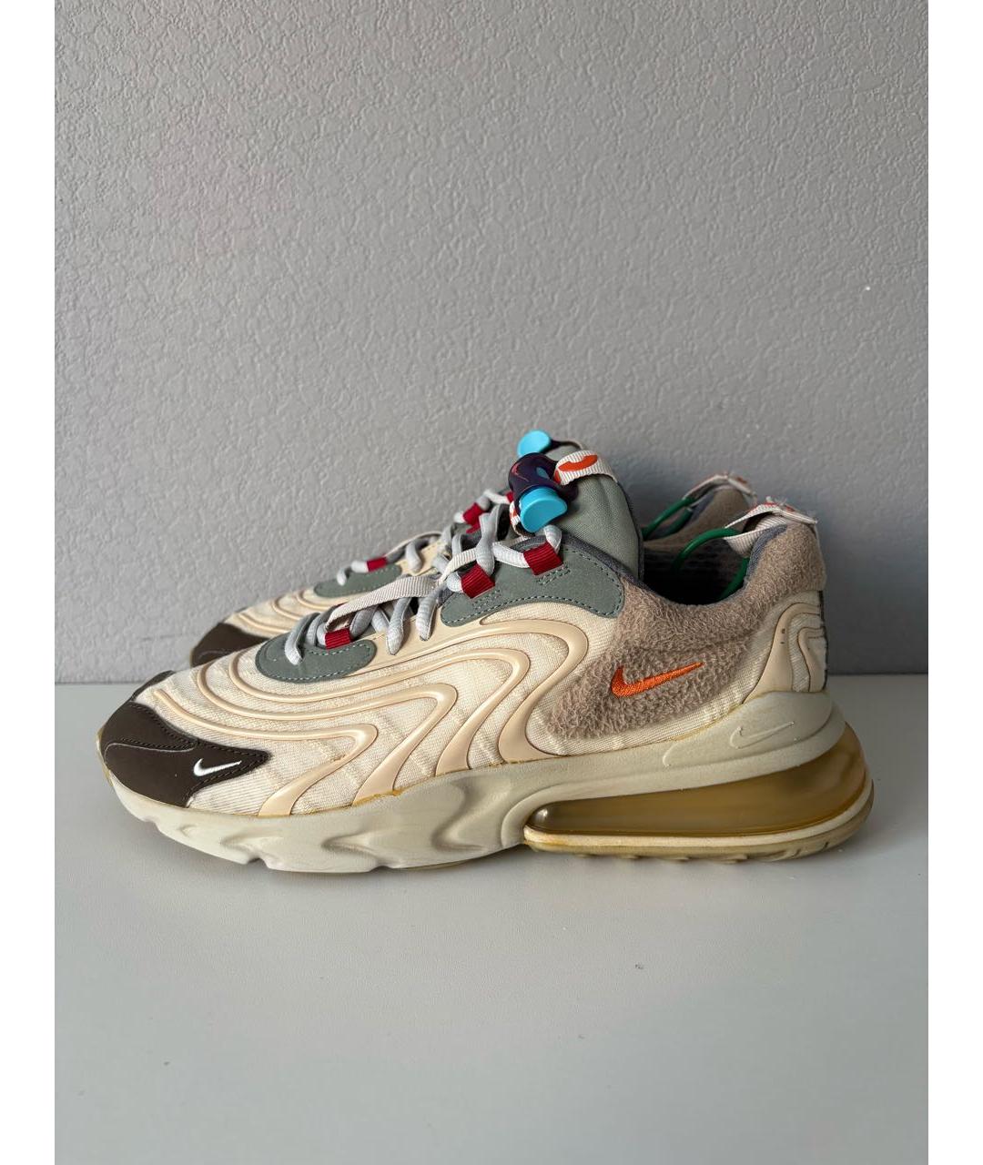 CACTUS JACK BY TRAVIS SCOTT Бежевые текстильные низкие кроссовки / кеды, фото 3