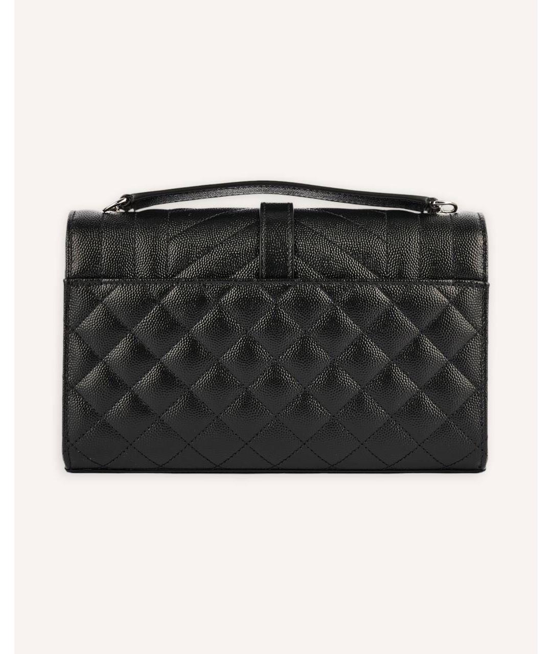 SAINT LAURENT Черная кожаная сумка через плечо, фото 2