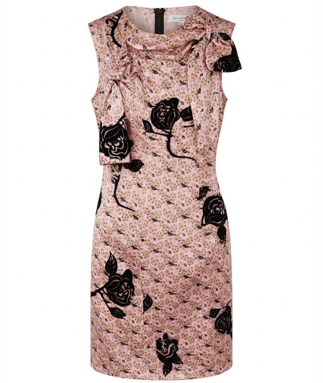 NINA RICCI Розовое шелковое коктейльное платье, фото 1