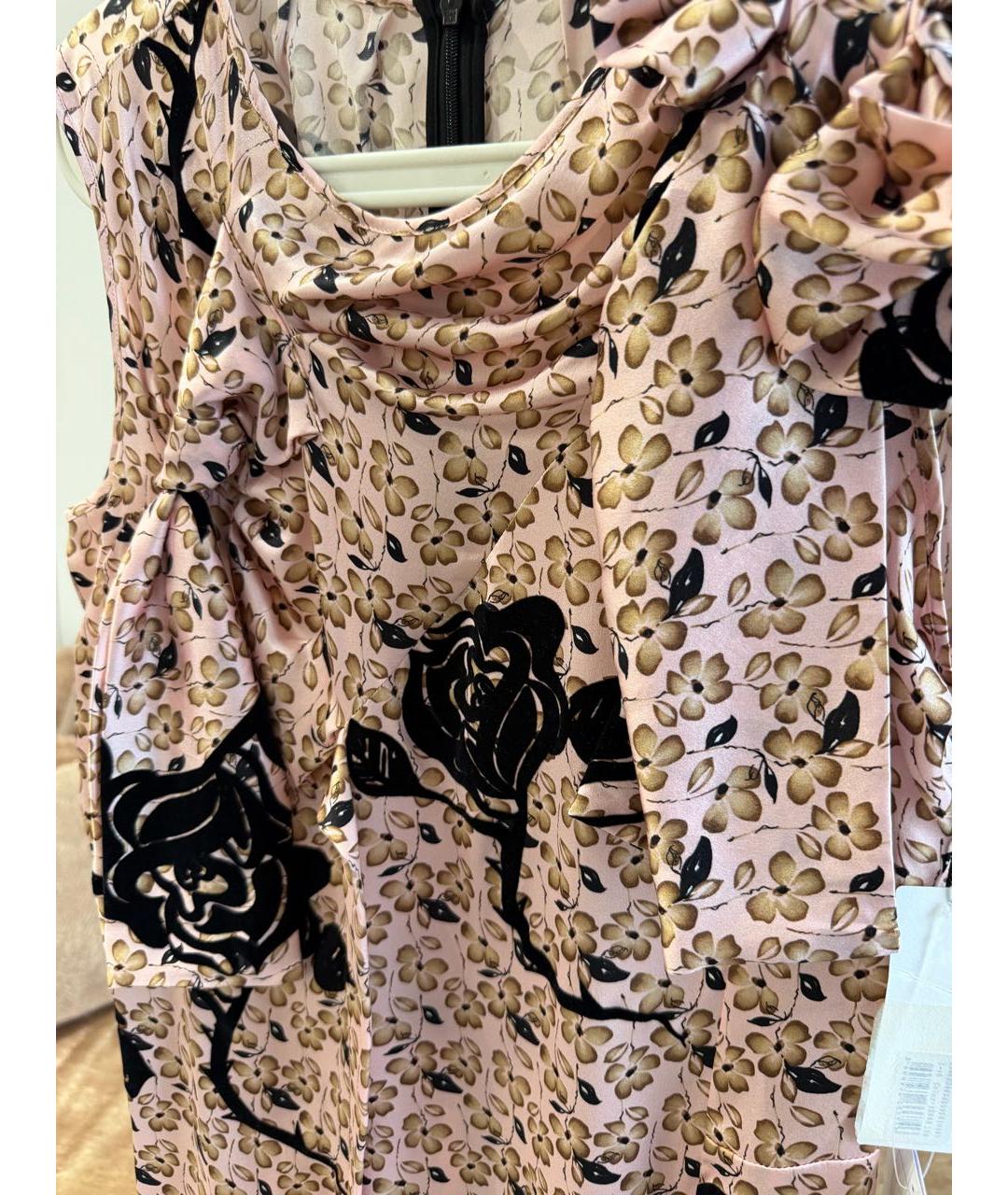 NINA RICCI Розовое шелковое коктейльное платье, фото 3
