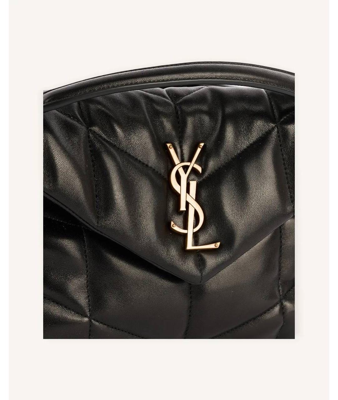 SAINT LAURENT Черная кожаная сумка через плечо, фото 4