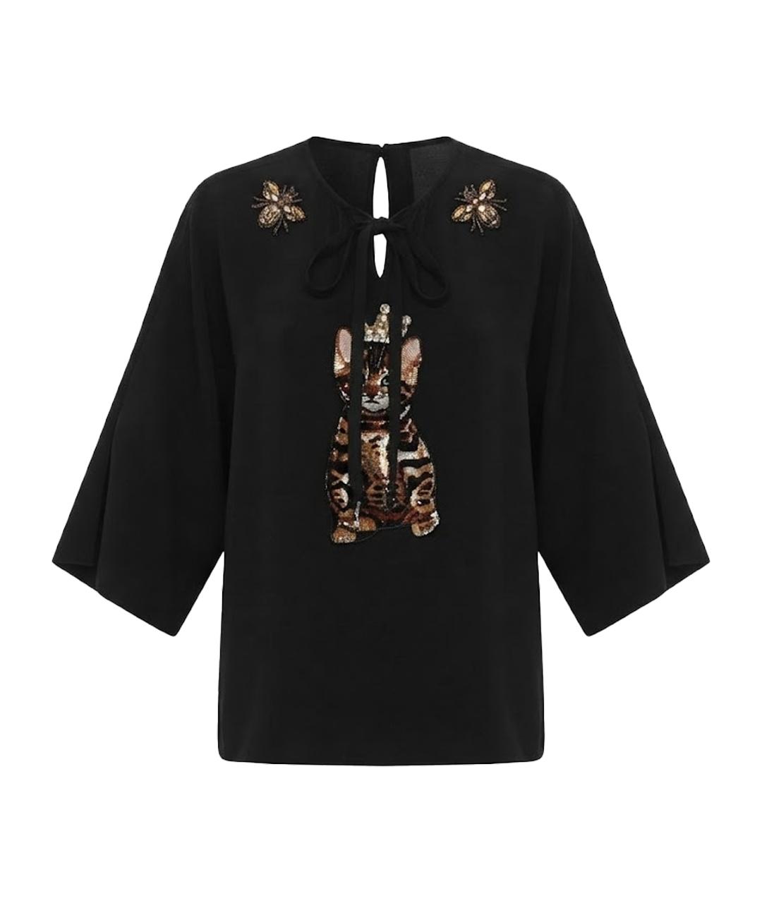 DOLCE&GABBANA Черная вискозная блузы, фото 1