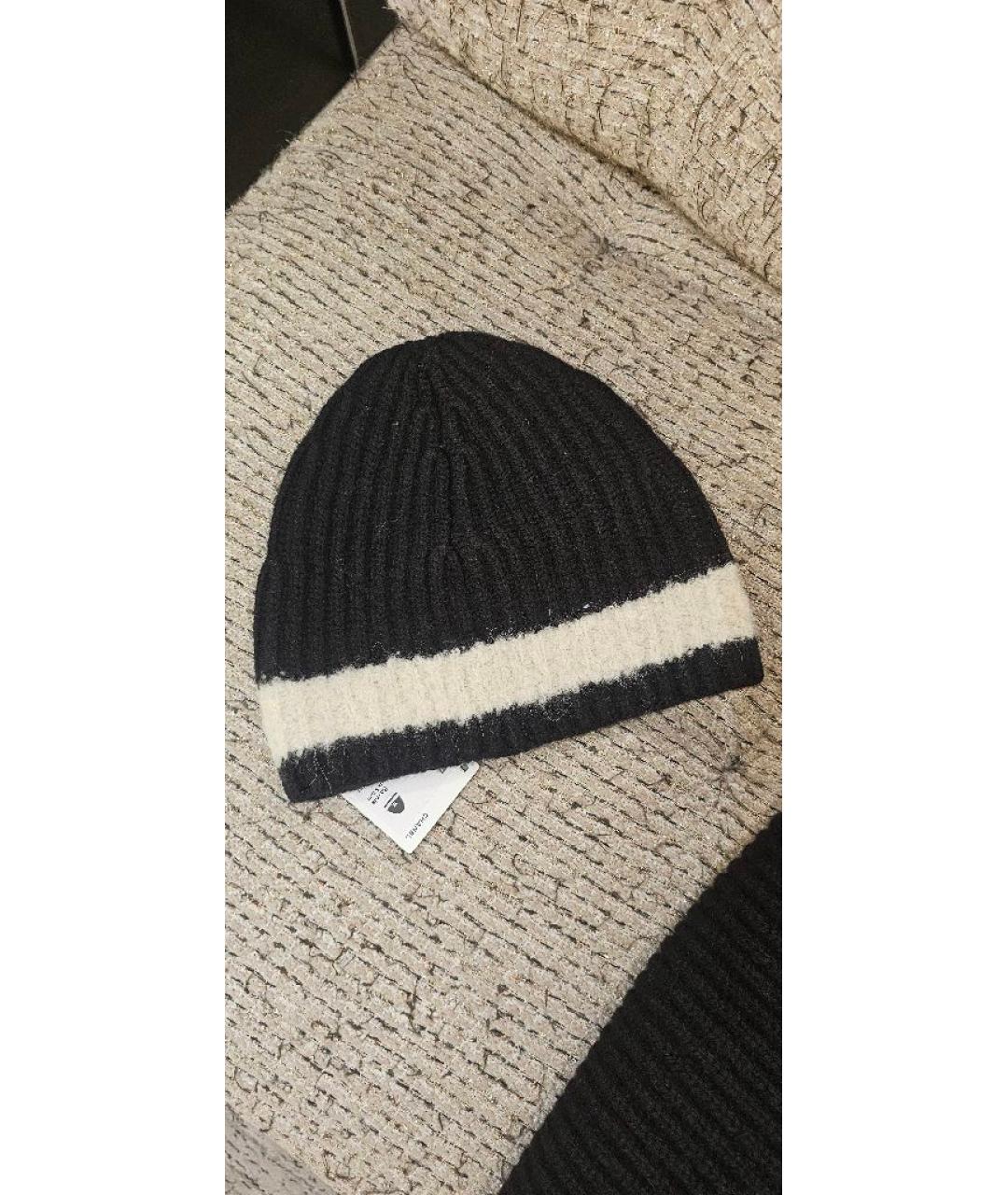 CHANEL Черная кашемировая шапка, фото 2