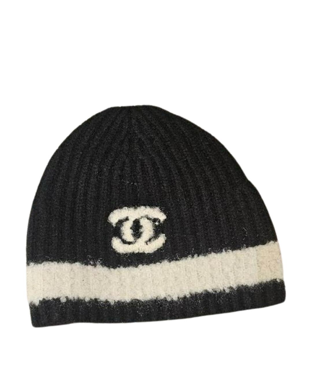 CHANEL Черная кашемировая шапка, фото 1