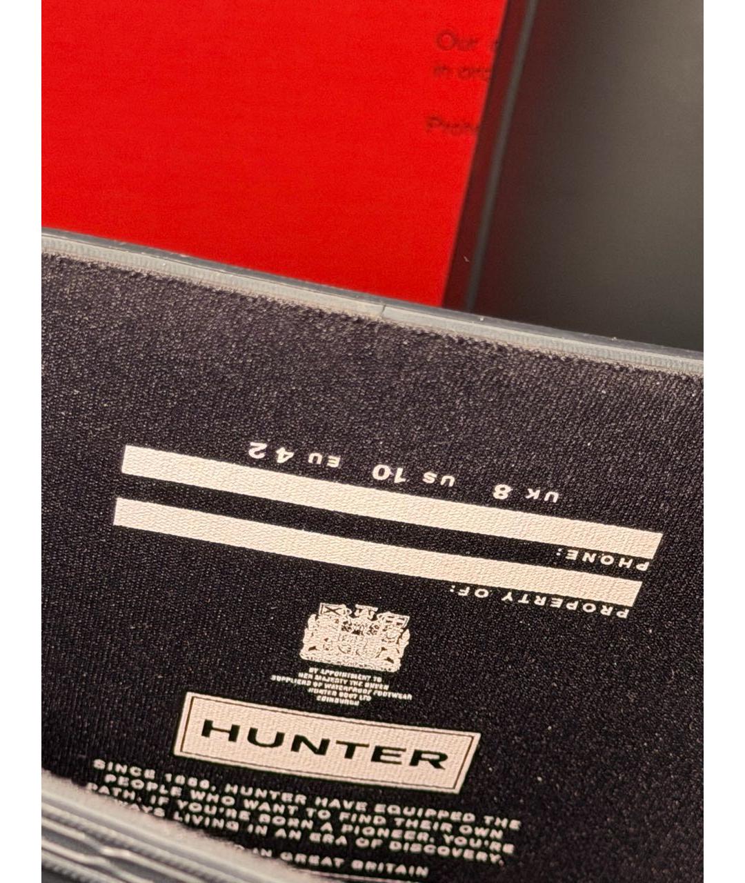 HUNTER Темно-синие резиновые ботфорты, фото 3