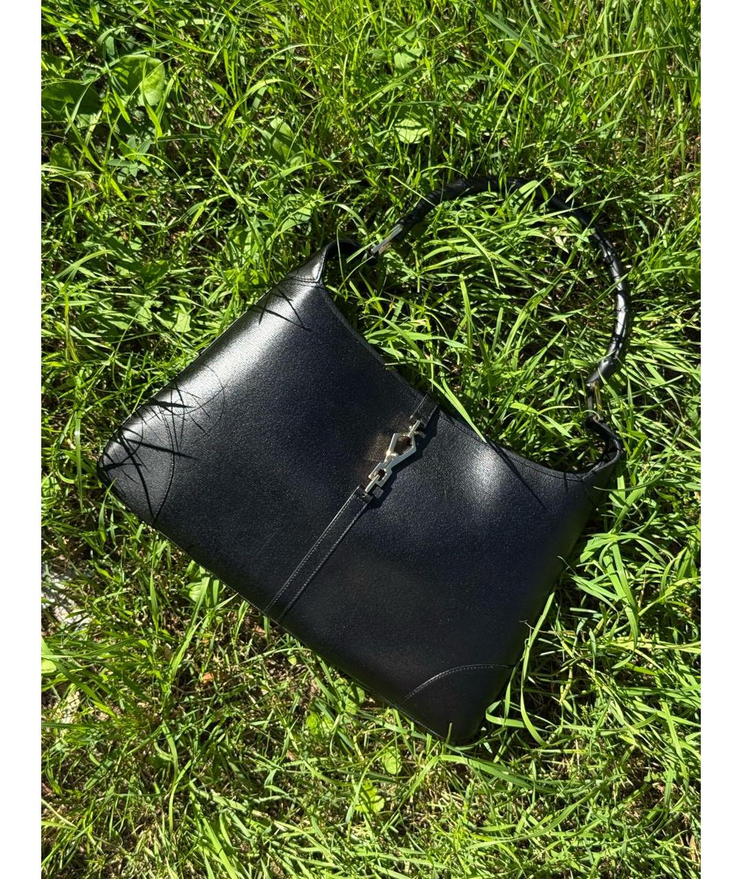 GUCCI Черная кожаная сумка с короткими ручками, фото 7