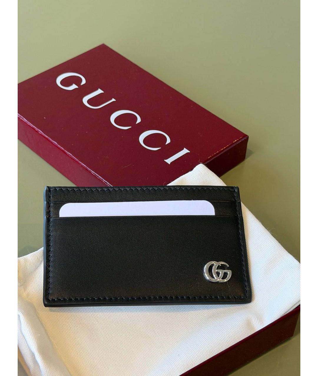 GUCCI Черный кожаный кардхолдер, фото 2