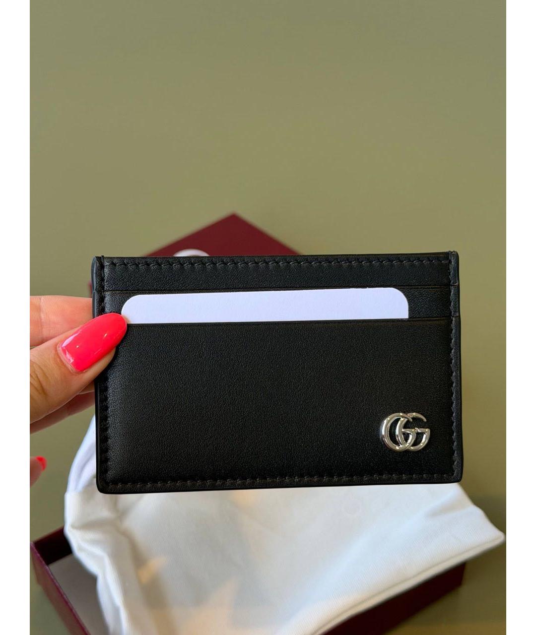 GUCCI Черный кожаный кардхолдер, фото 4