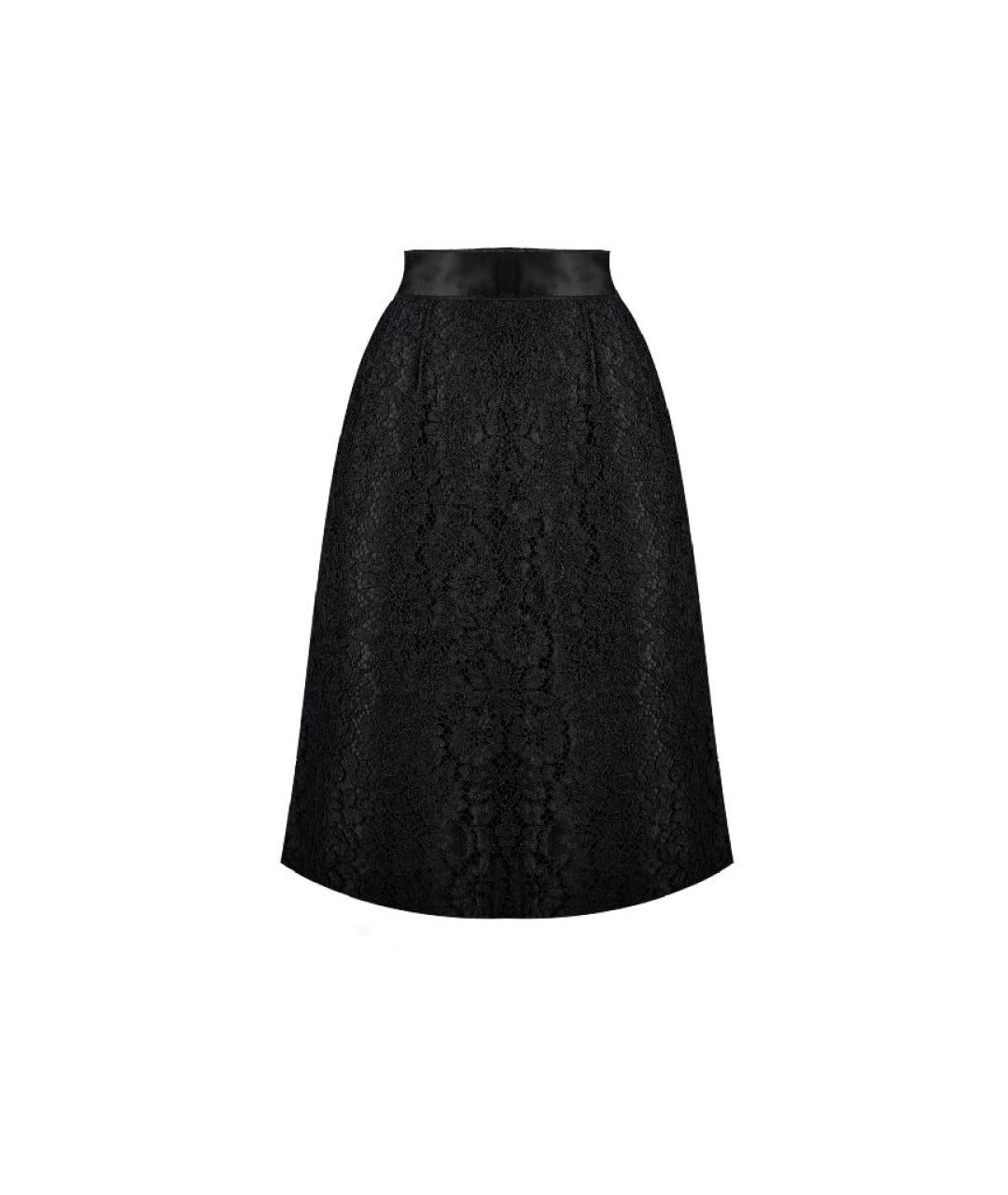 DOLCE&GABBANA Черная юбка миди, фото 2