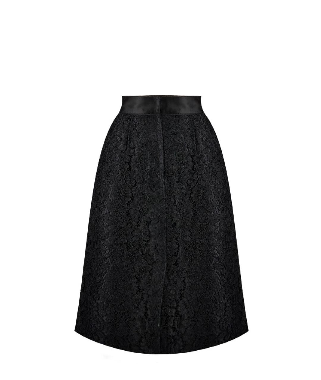 DOLCE&GABBANA Черная юбка миди, фото 3