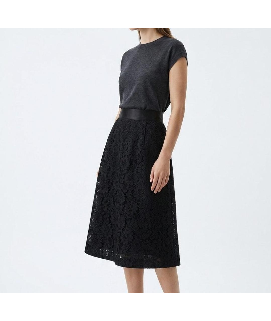 DOLCE&GABBANA Черная юбка миди, фото 6