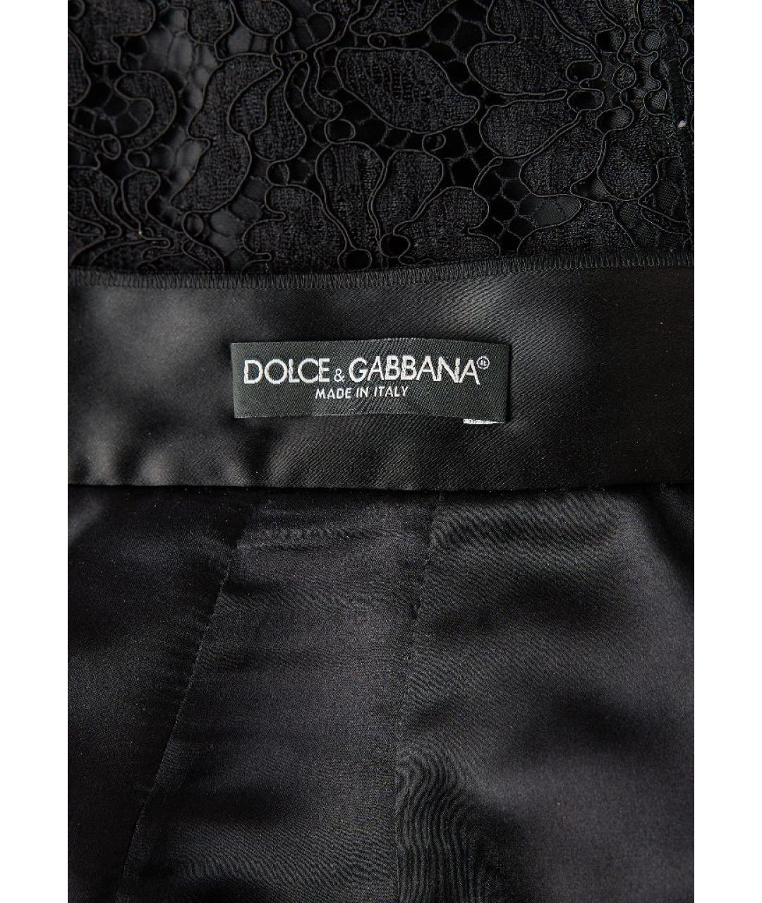DOLCE&GABBANA Черная юбка миди, фото 5
