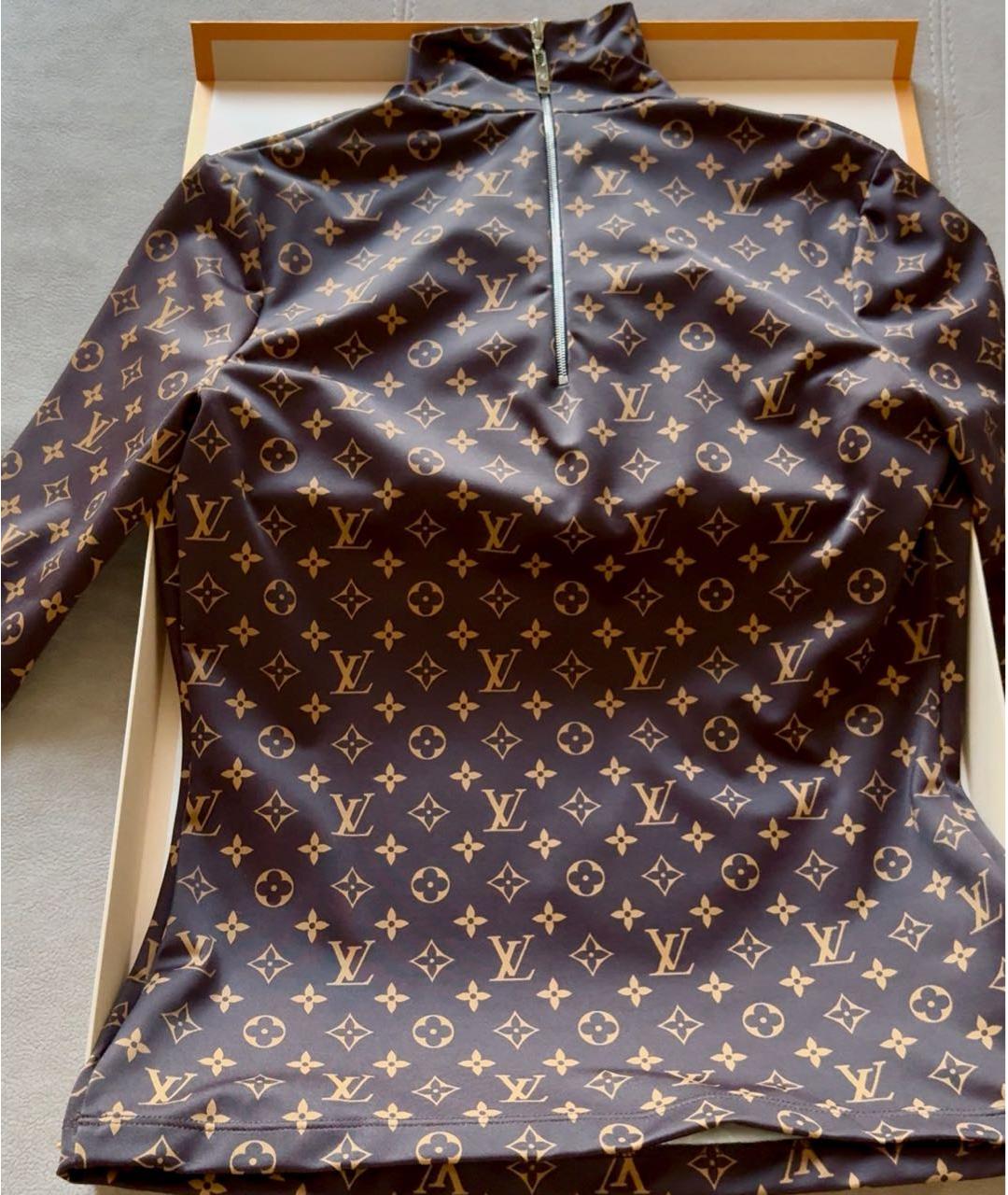 LOUIS VUITTON Коричневая полиамидовая блузы, фото 2