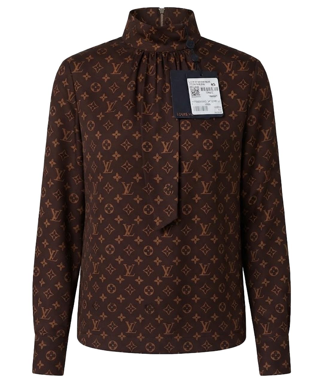 LOUIS VUITTON Коричневая полиамидовая блузы, фото 1
