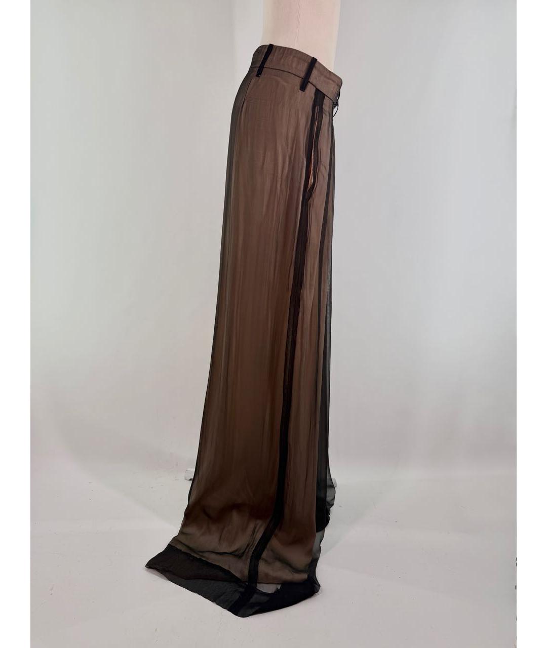 ANN DEMEULEMEESTER Мульти шелковые брюки широкие, фото 6
