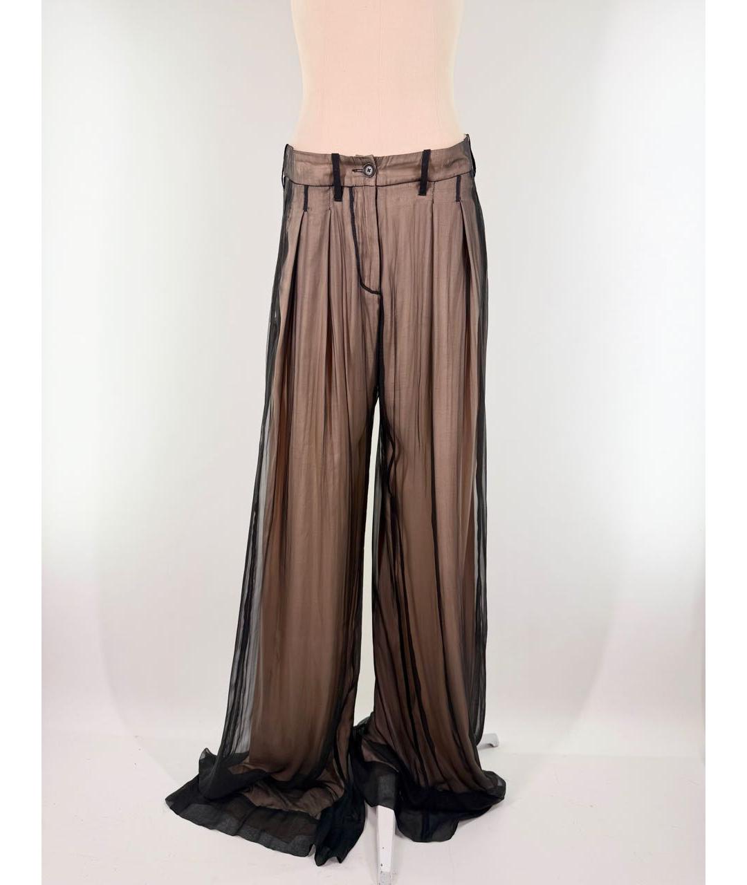 ANN DEMEULEMEESTER Мульти шелковые брюки широкие, фото 9