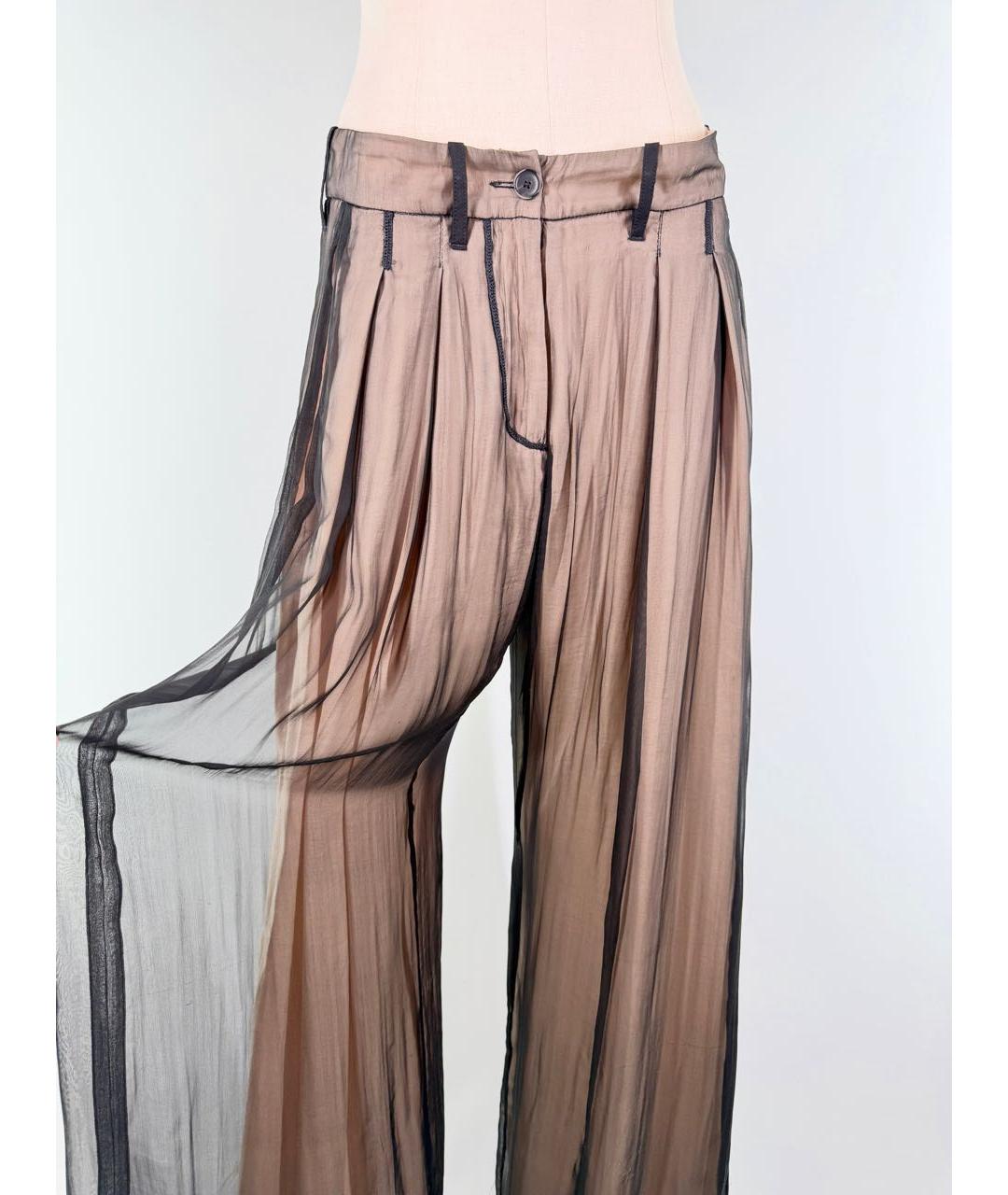 ANN DEMEULEMEESTER Мульти шелковые брюки широкие, фото 3