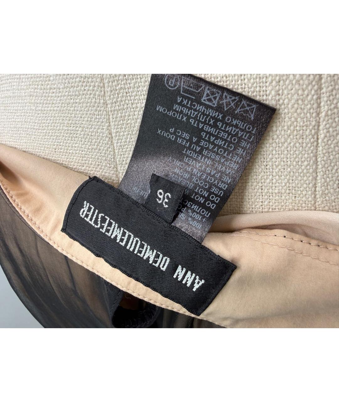 ANN DEMEULEMEESTER Мульти шелковые брюки широкие, фото 8