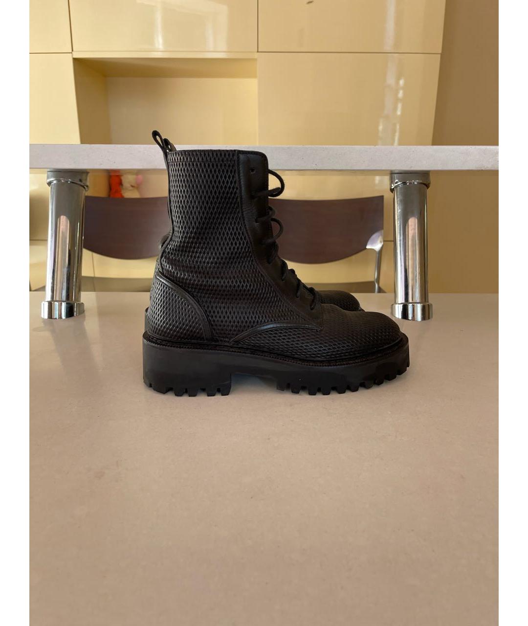 VIC MATIE Черные кожаные ботинки, фото 5