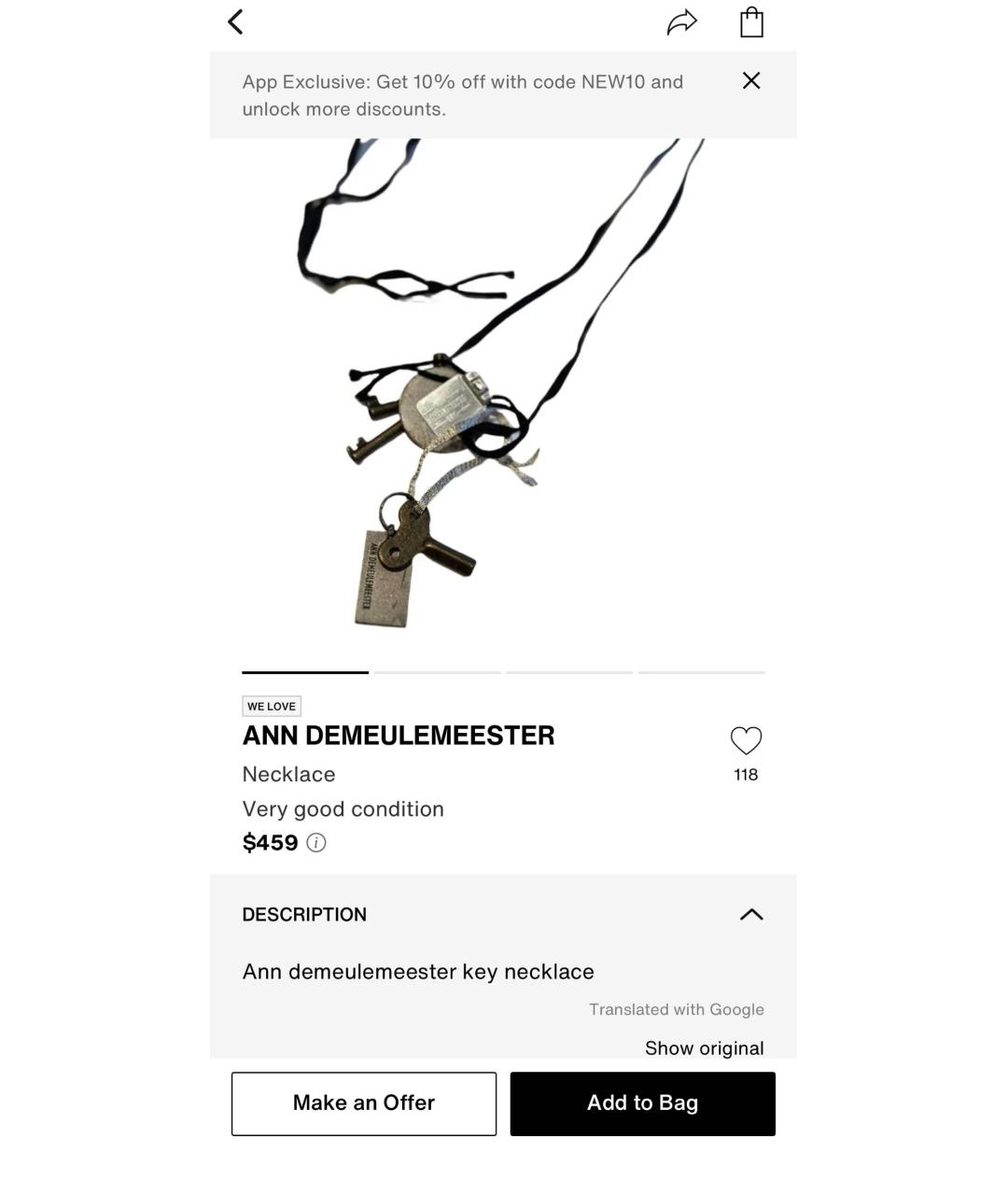 ANN DEMEULEMEESTER Мульти металлическое колье, фото 5