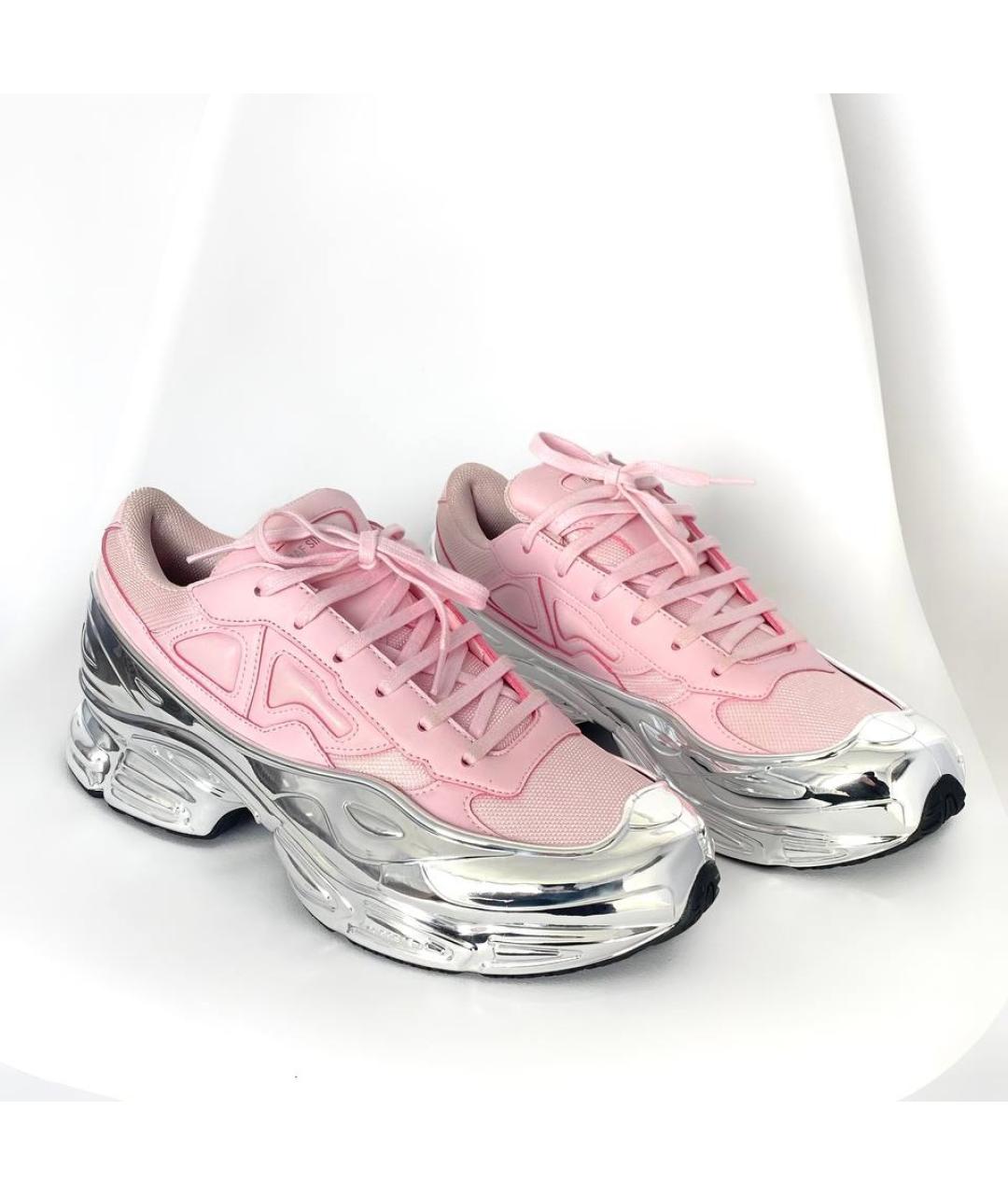 ADIDAS X RAF SIMONS Розовые синтетические низкие кроссовки / кеды, фото 5