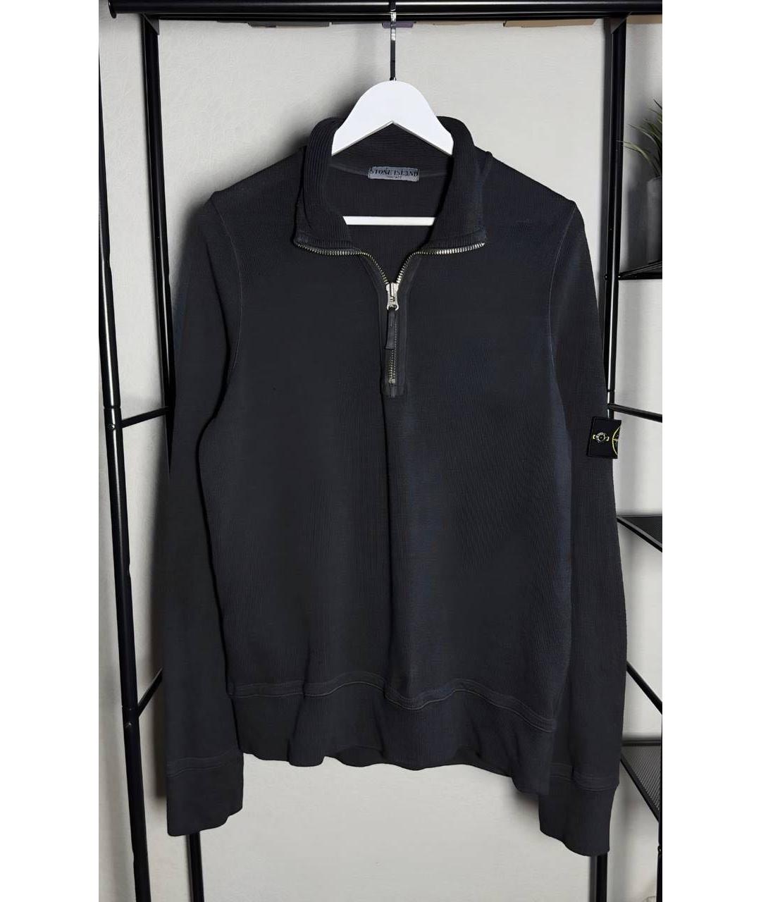 STONE ISLAND Антрацитовый хлопковый джемпер / свитер, фото 5