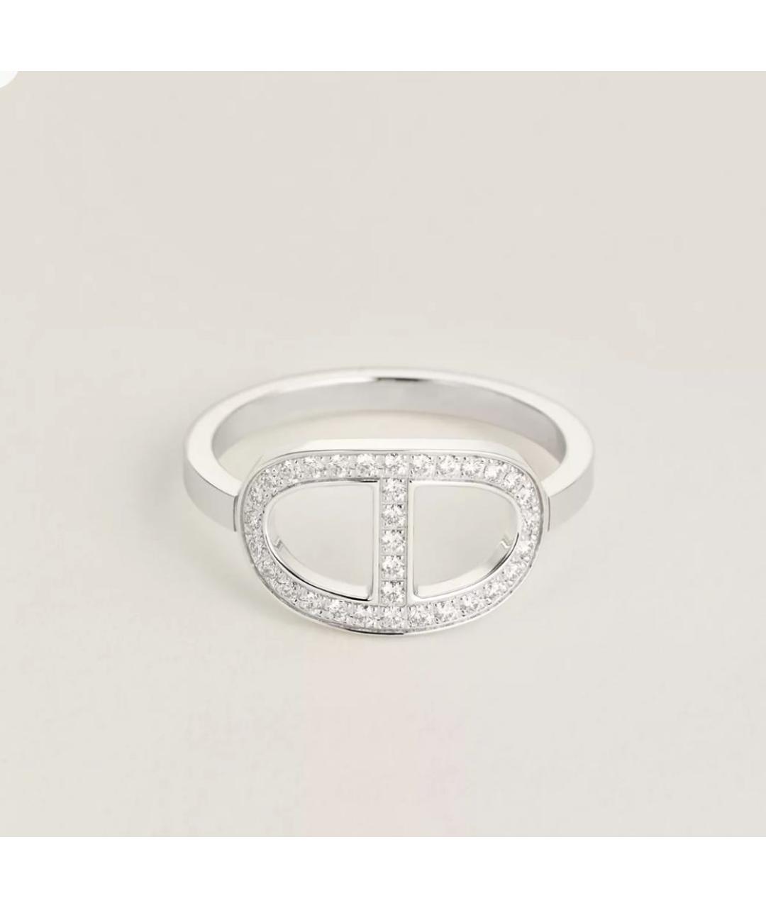 HERMES Серебряное кольцо из белого золота, фото 3