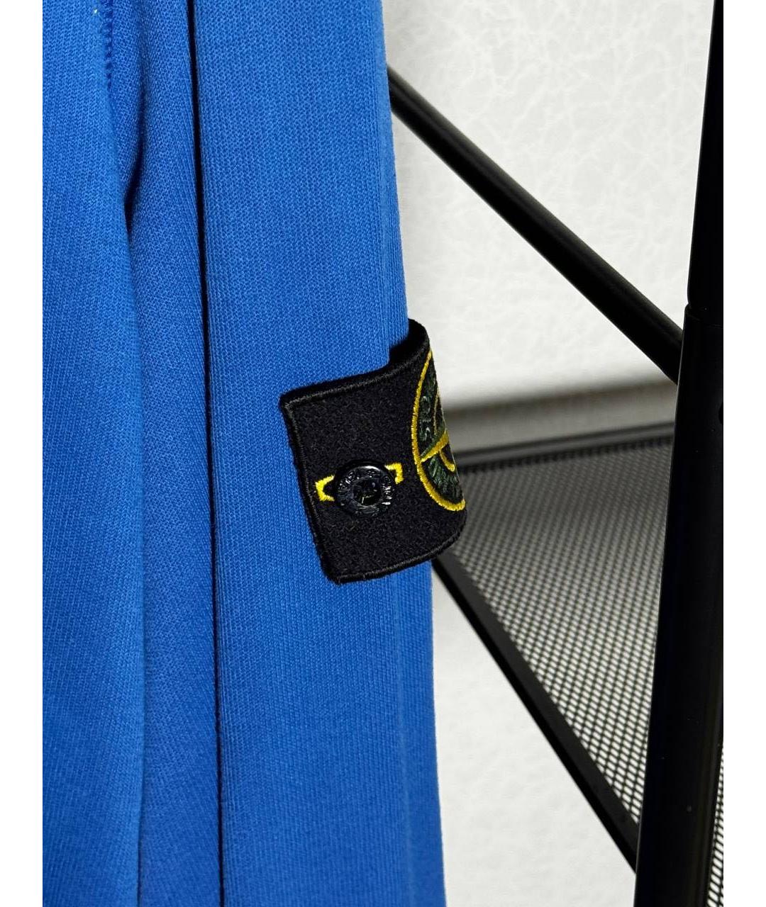 STONE ISLAND Синий хлопковый джемпер / свитер, фото 3