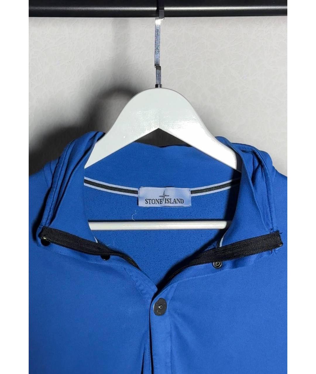 STONE ISLAND Синий хлопковый джемпер / свитер, фото 2