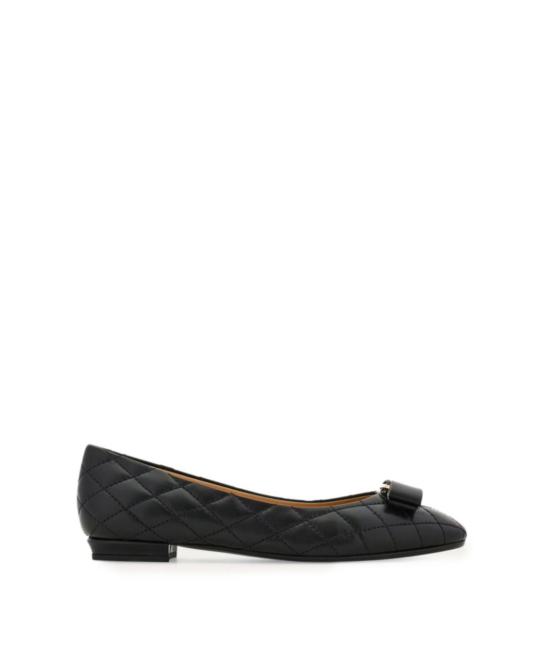 FERRAGAMO Черные кожаные ботинки, фото 1