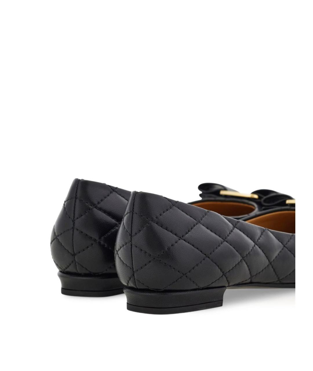 FERRAGAMO Черные кожаные ботинки, фото 4