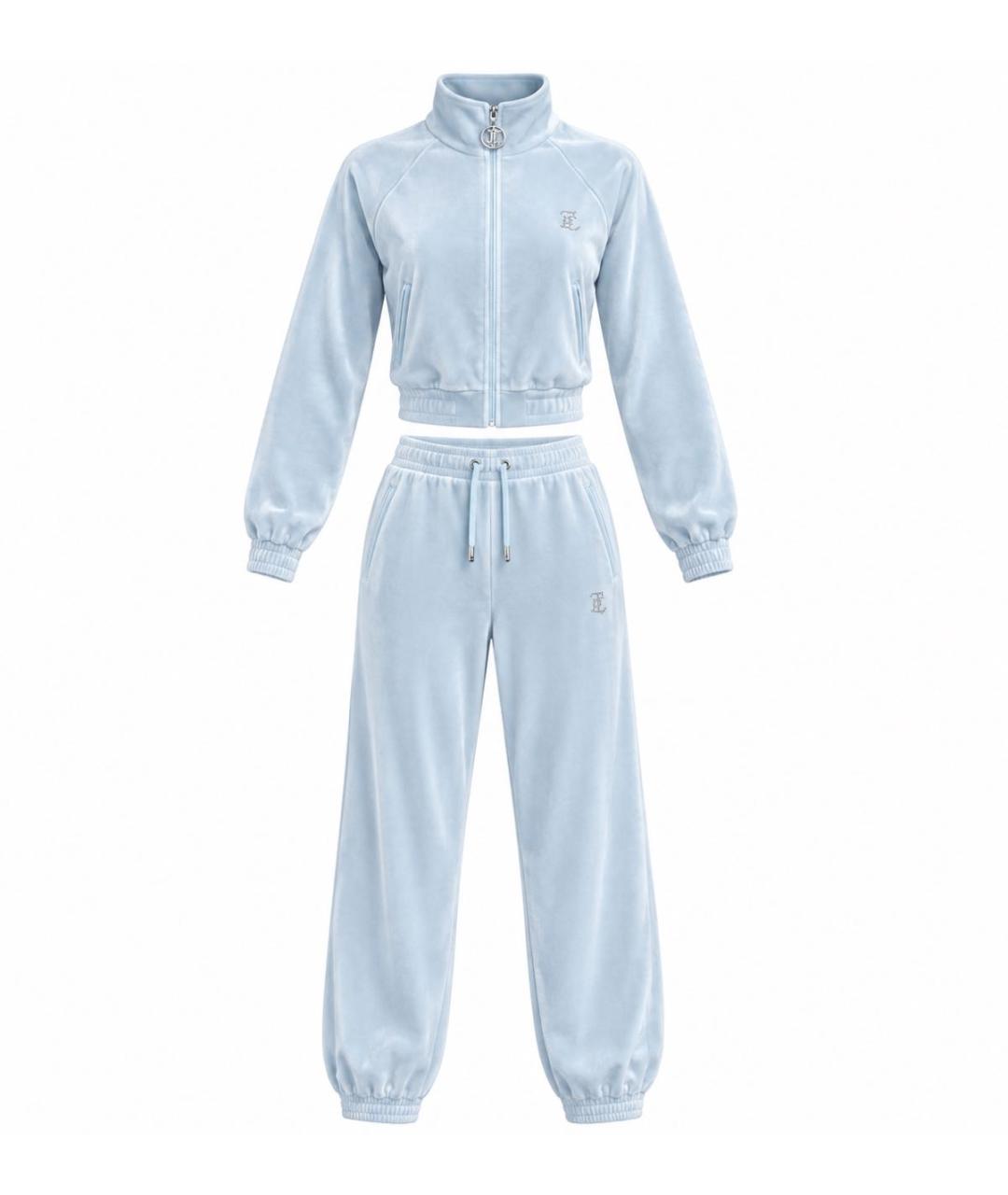 JUICY COUTURE Голубой велюровый спортивные костюмы, фото 1