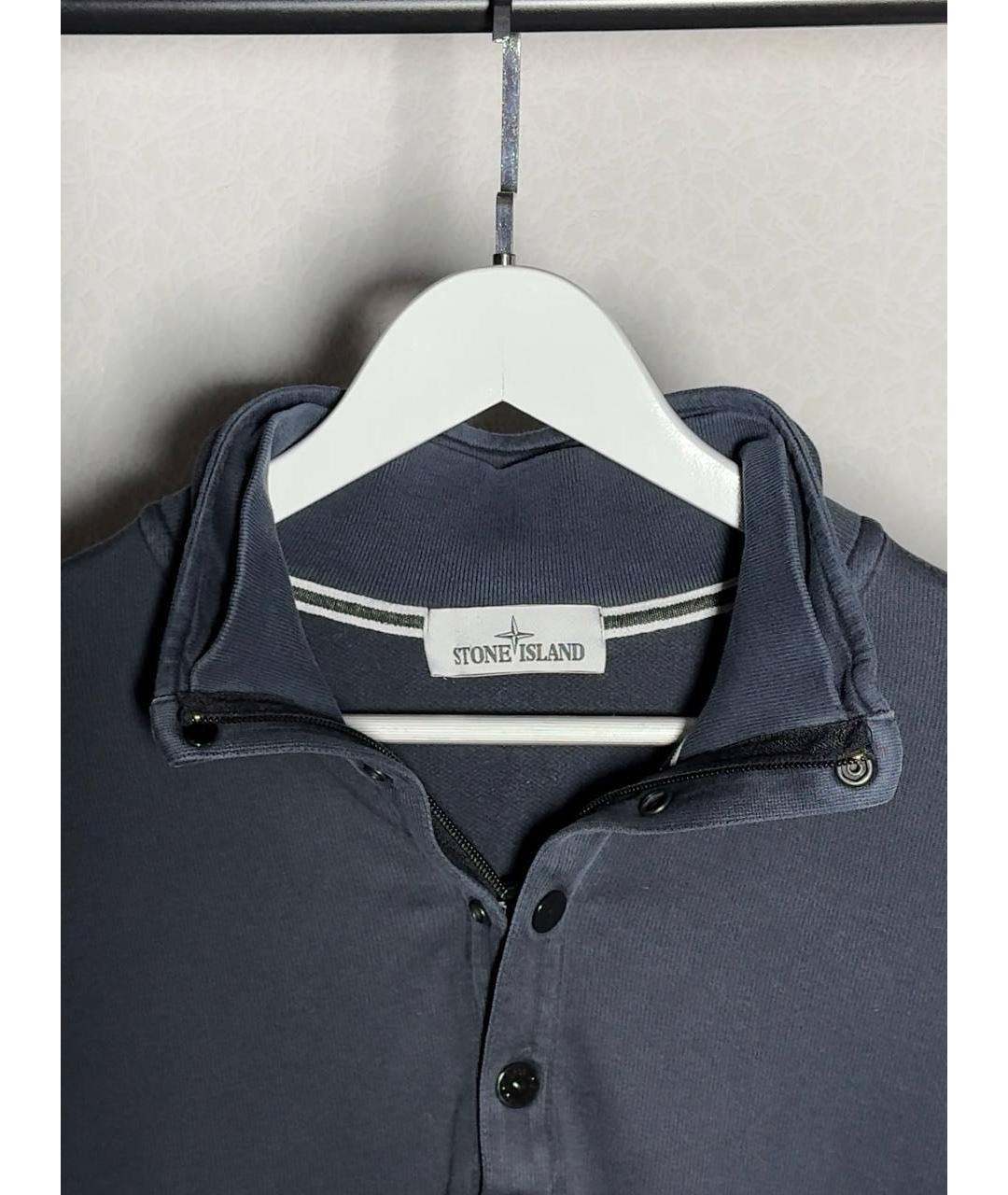 STONE ISLAND Синий хлопковый джемпер / свитер, фото 2