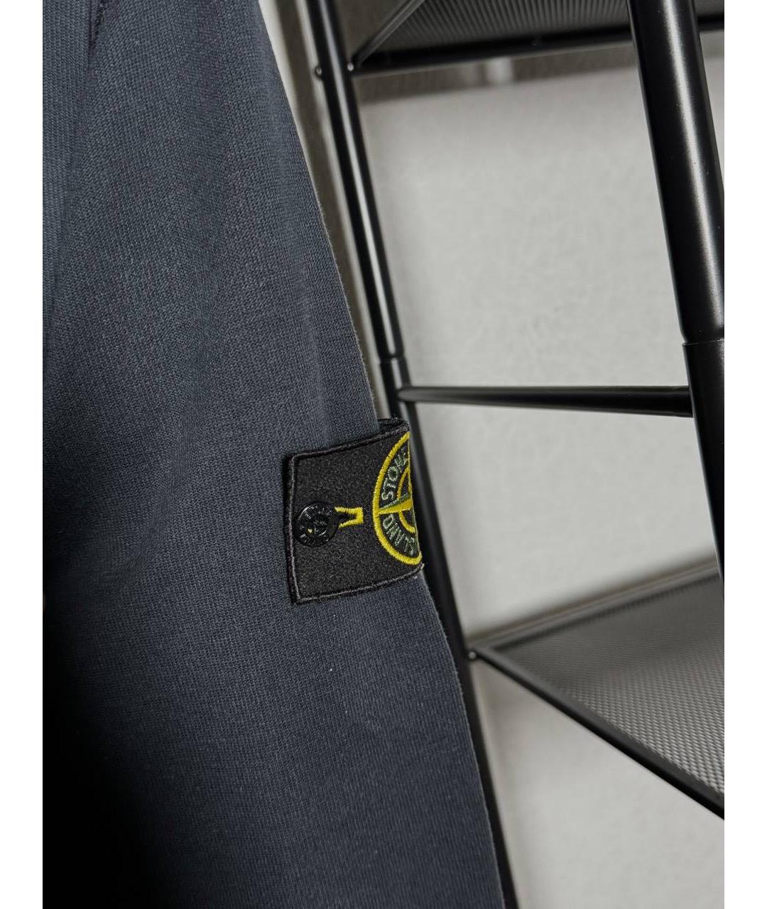 STONE ISLAND Синий хлопковый джемпер / свитер, фото 3