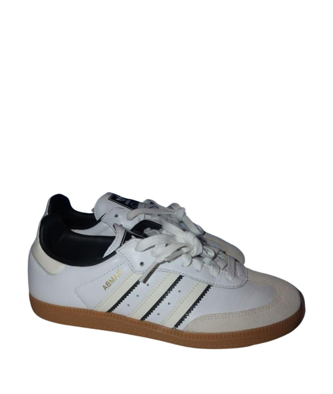 ADIDAS Белые кеды из искусственной кожи, фото 1