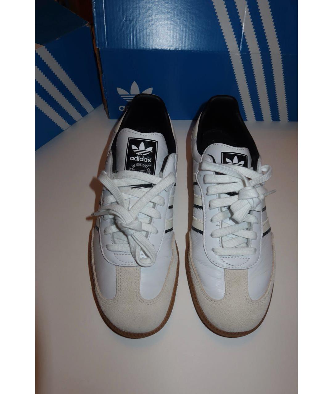 ADIDAS Белые кеды из искусственной кожи, фото 4