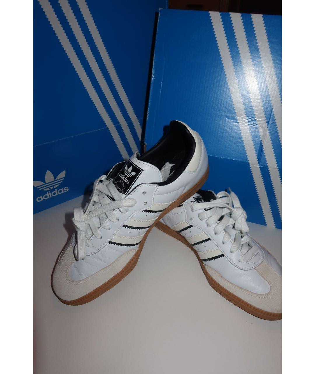 ADIDAS Белые кеды из искусственной кожи, фото 3