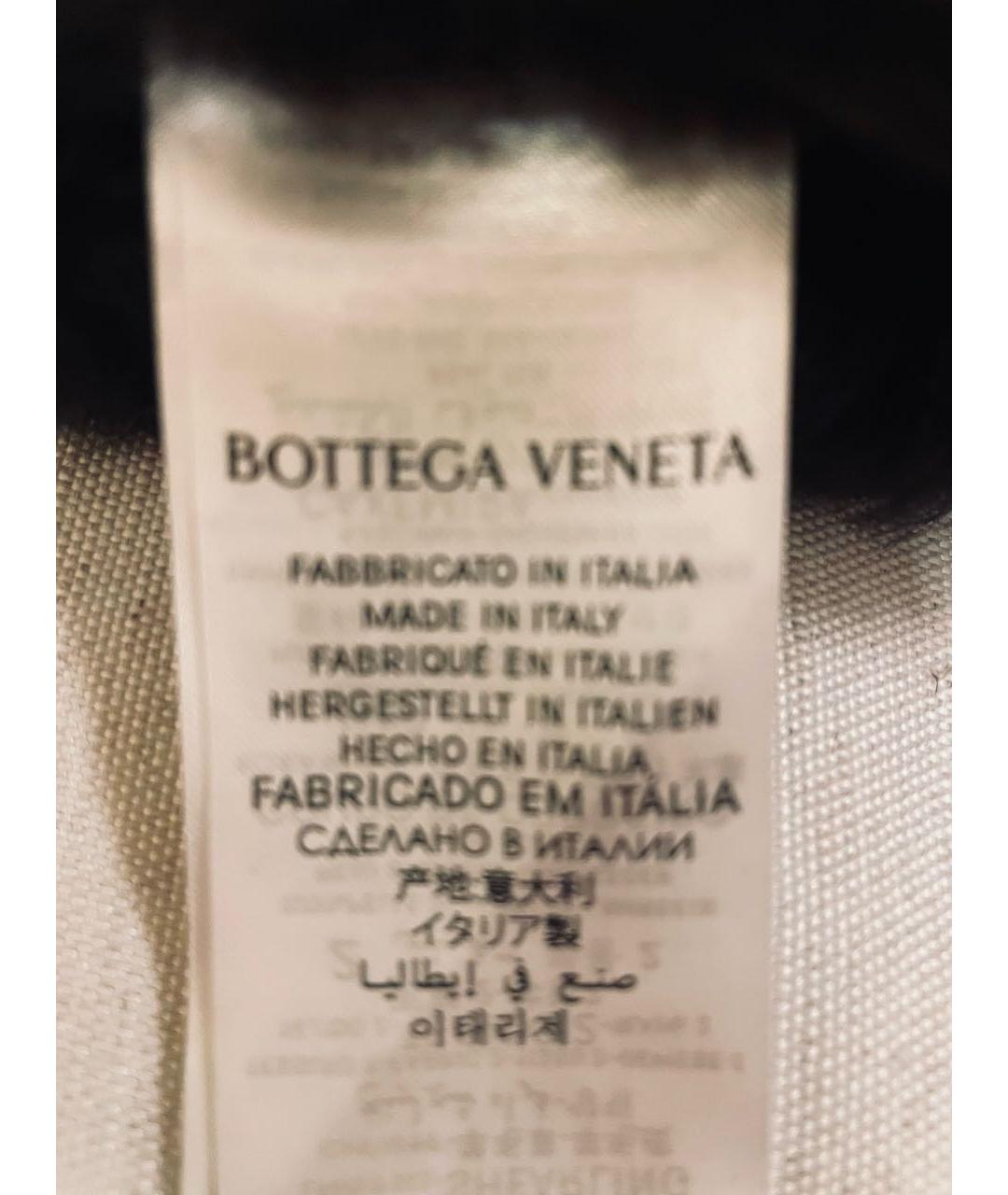 BOTTEGA VENETA Коричневые кожаные перчатки, фото 3