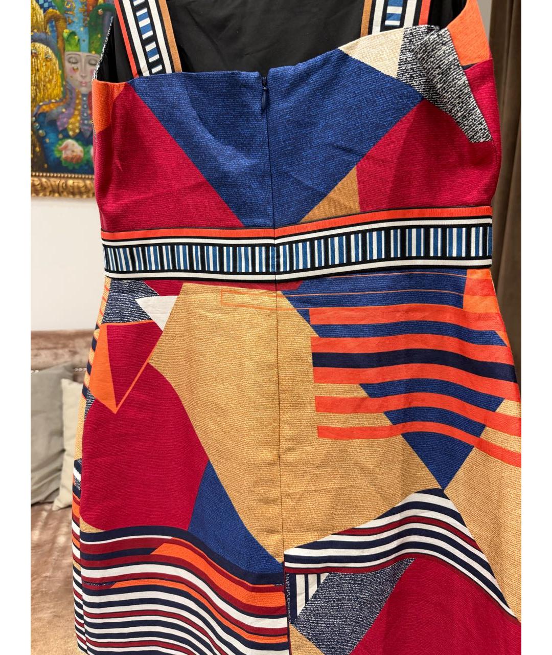DIANE VON FURSTENBERG Мульти шелковое повседневное платье, фото 4