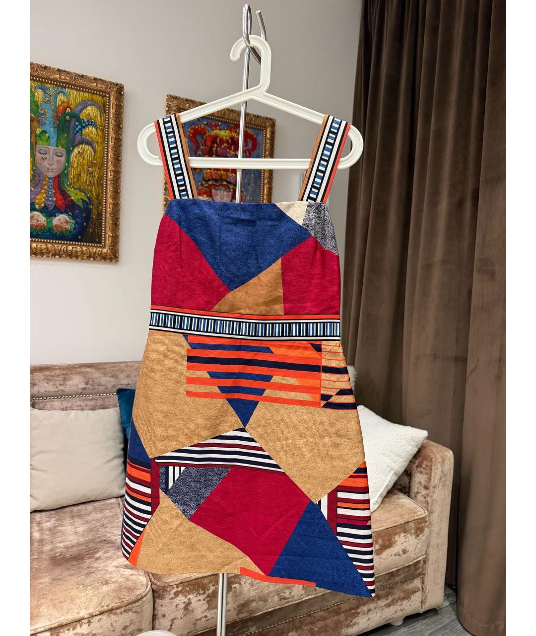 DIANE VON FURSTENBERG Мульти шелковое повседневное платье, фото 2
