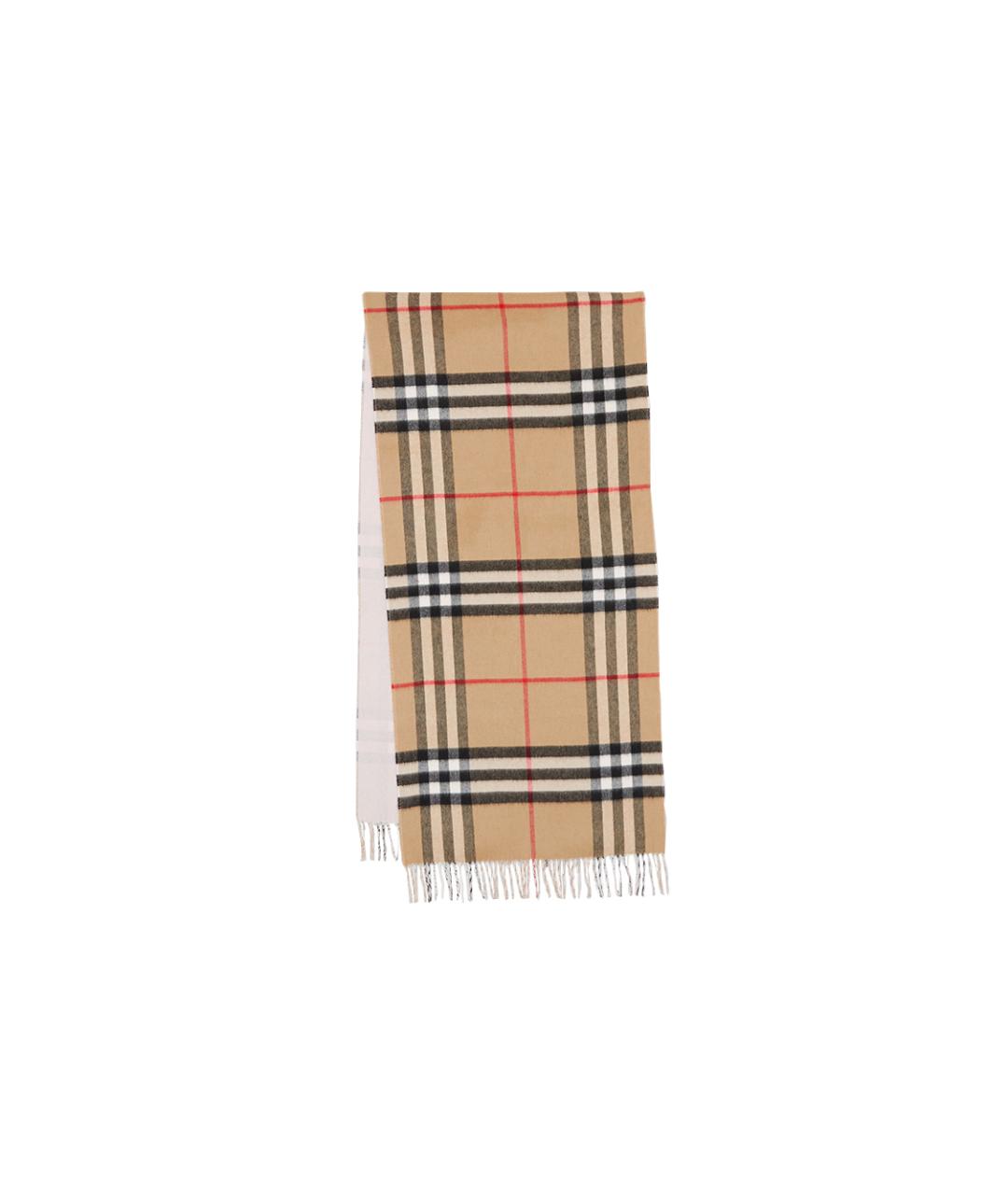 BURBERRY Бежевый кашемировый шарф, фото 6