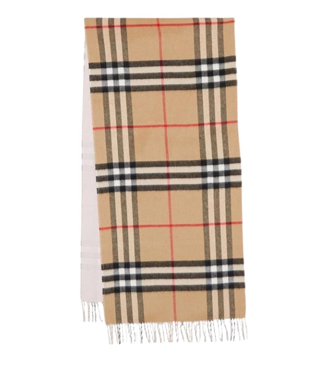 BURBERRY Бежевый кашемировый шарф, фото 1