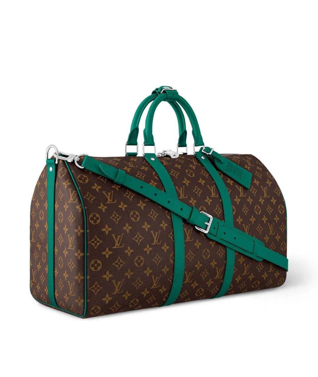 LOUIS VUITTON Коричневая дорожная/спортивная сумка из канвы, фото 2