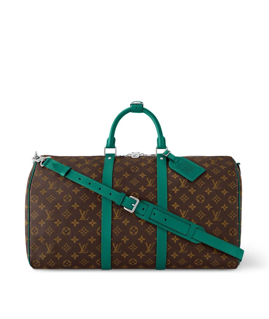 LOUIS VUITTON Коричневая дорожная/спортивная сумка из канвы, фото 6