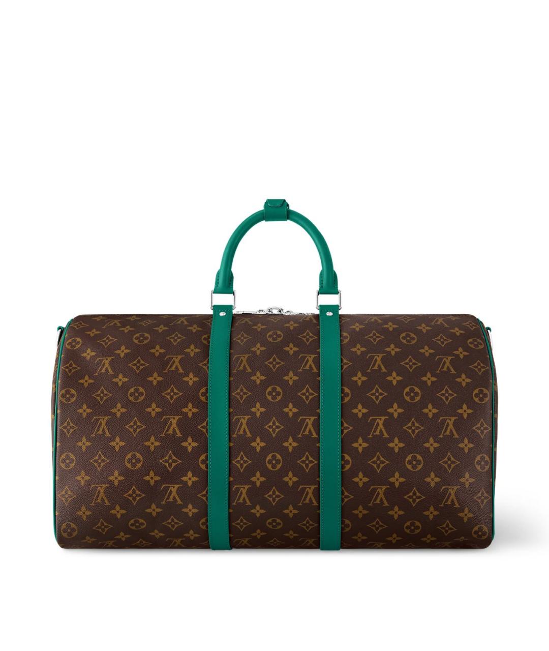 LOUIS VUITTON Коричневая дорожная/спортивная сумка из канвы, фото 5